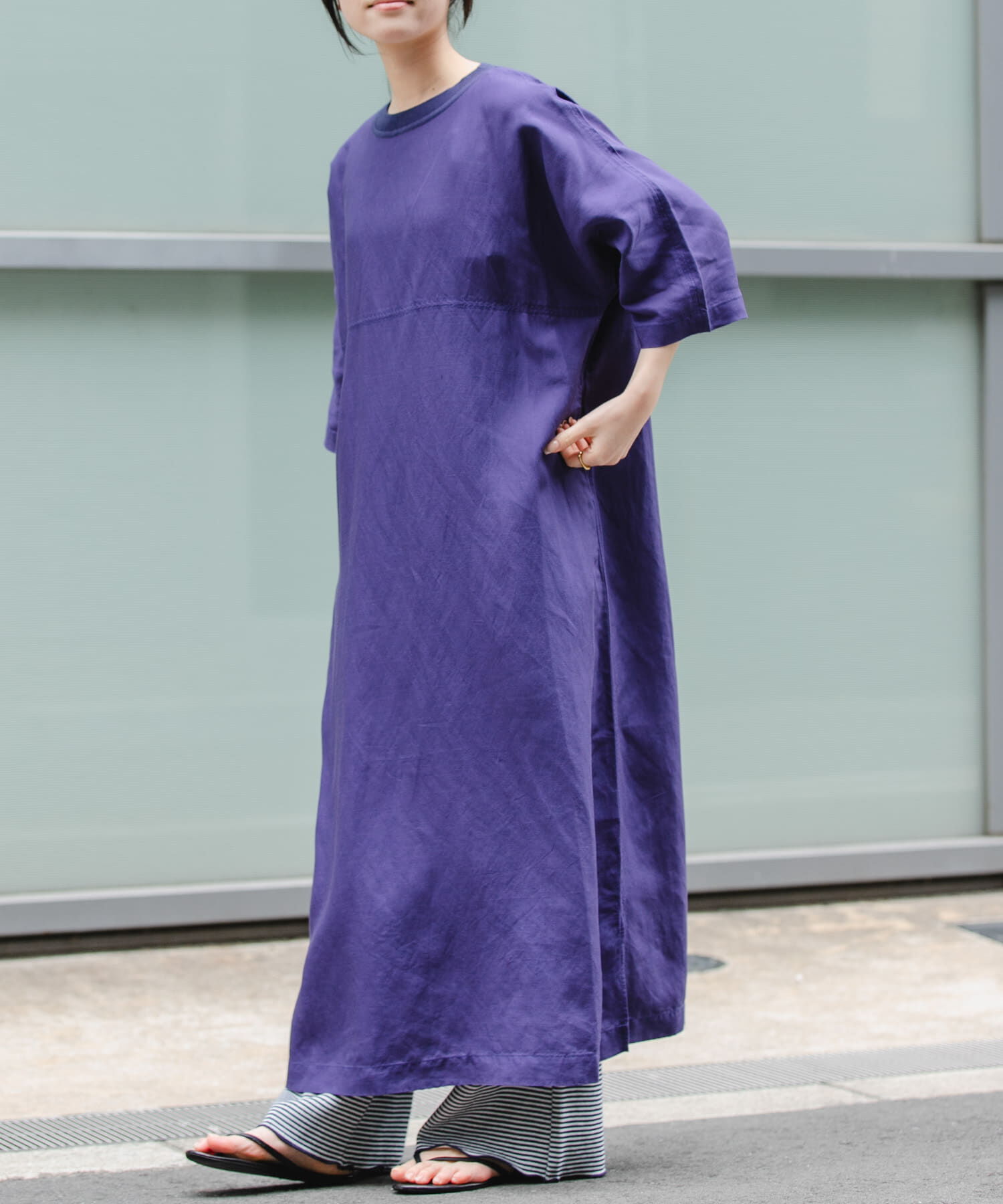 URBAN RESEARCH DOORS「『一部WEB限定カラー』FORK&SPOON　リネン混プルオーバーワンピース」|ワンピース|