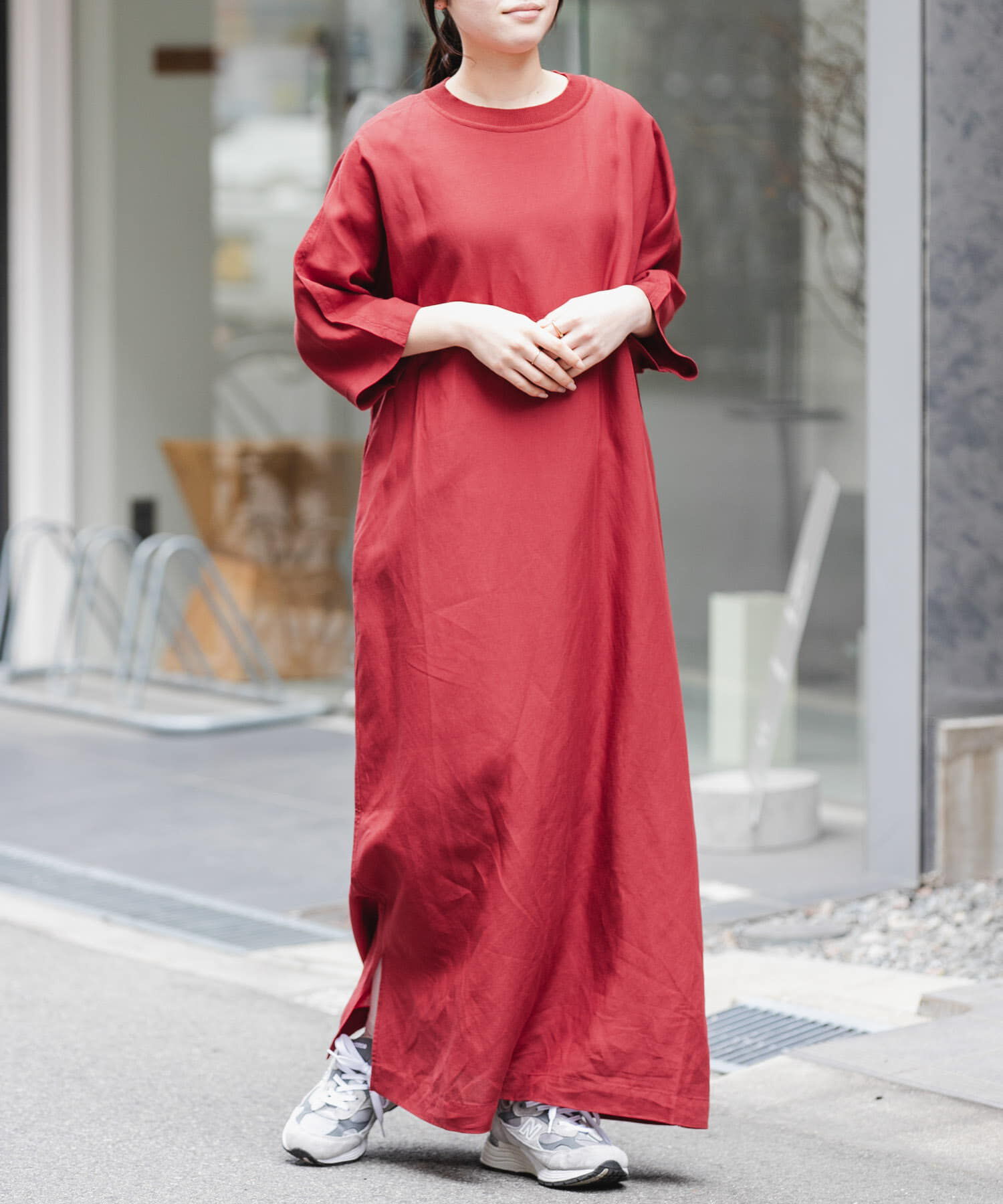 URBAN RESEARCH DOORS「『一部WEB限定カラー』FORK&SPOON　リネン混プルオーバーワンピース」|ワンピース|