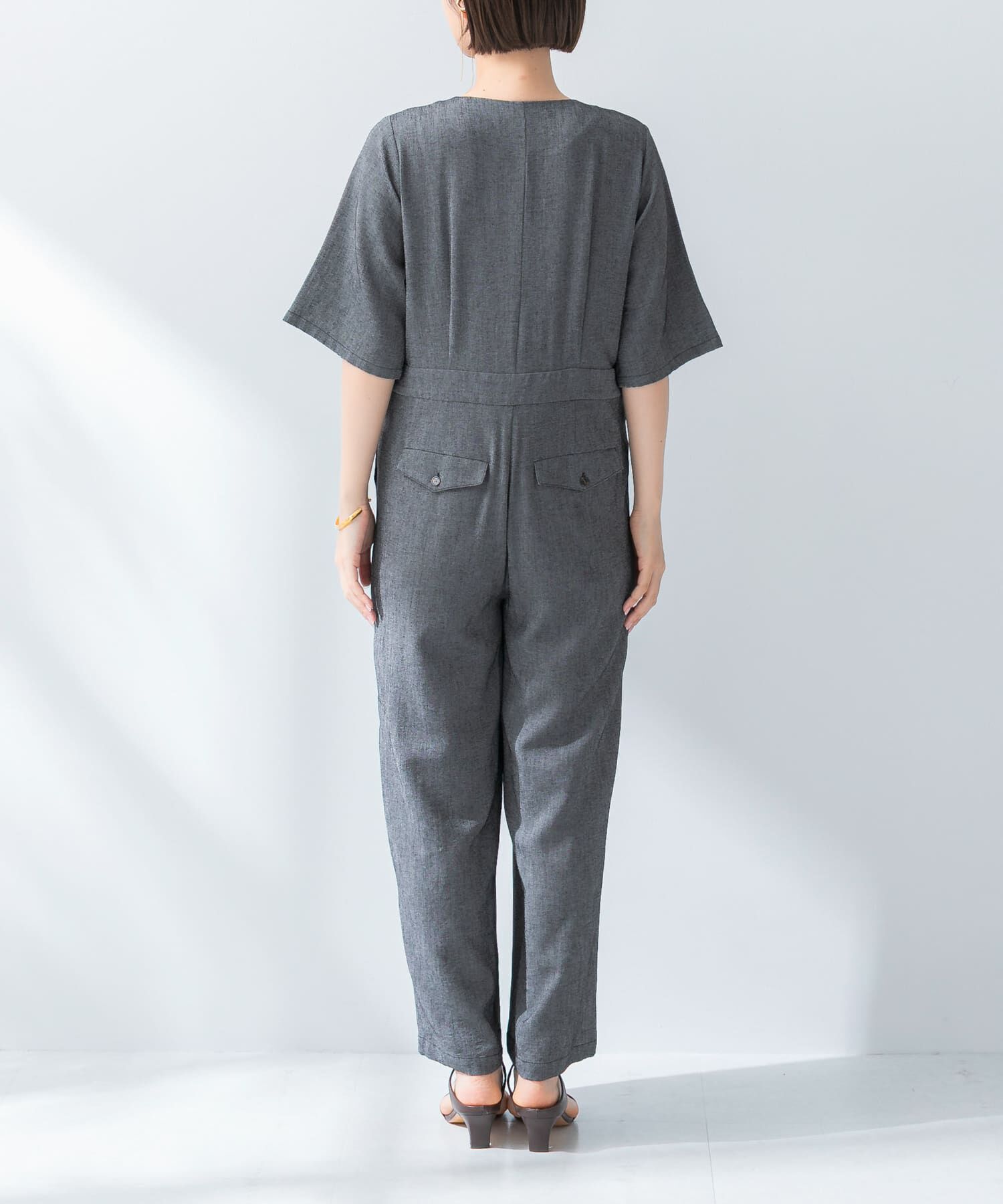 URBAN RESEARCH ROSSO「リネンライク5分袖オールインワン」|オールインワン|