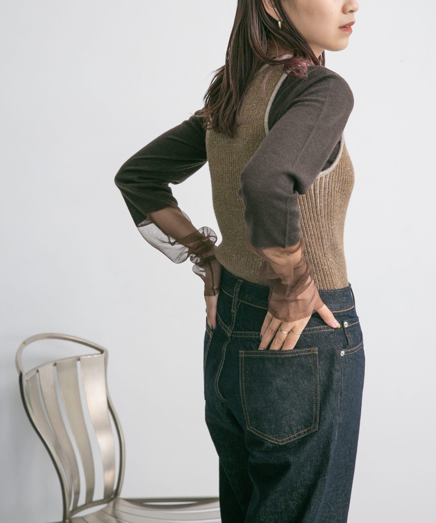  「アメスリニットタンクトップ」|タンクトップ|