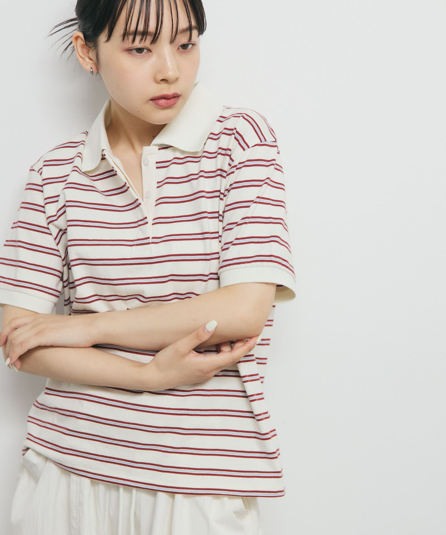  「カラーデザインカットソー」|Tシャツ・カットソー|ホワイト系その他