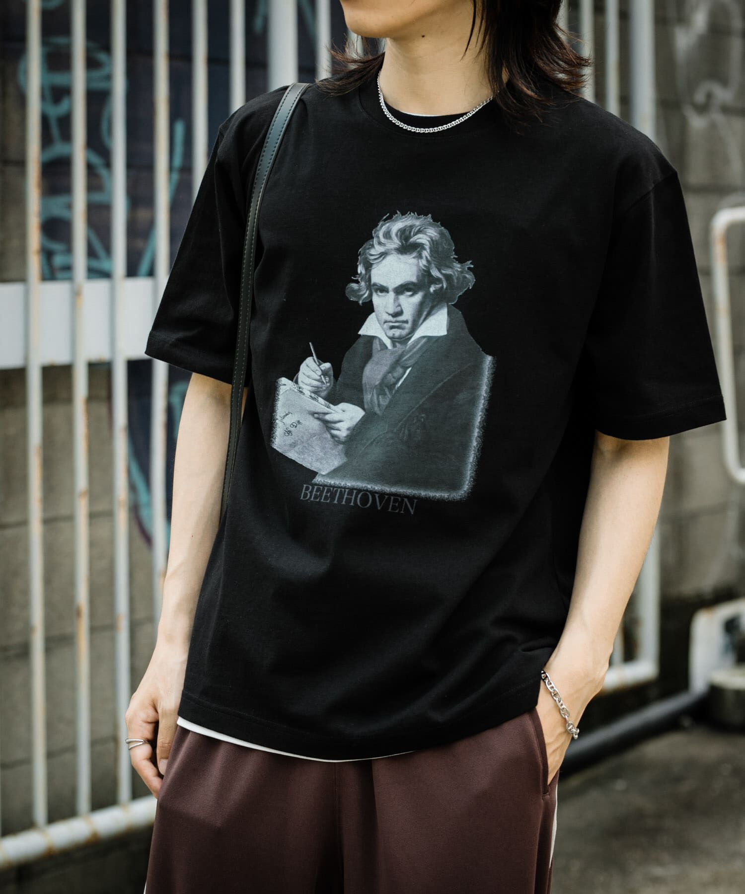 SENSE OF PLACE by URBAN RESEARCH「ヴィンテージライクTシャツ(ベートーヴェン)」|Tシャツ・カットソー|