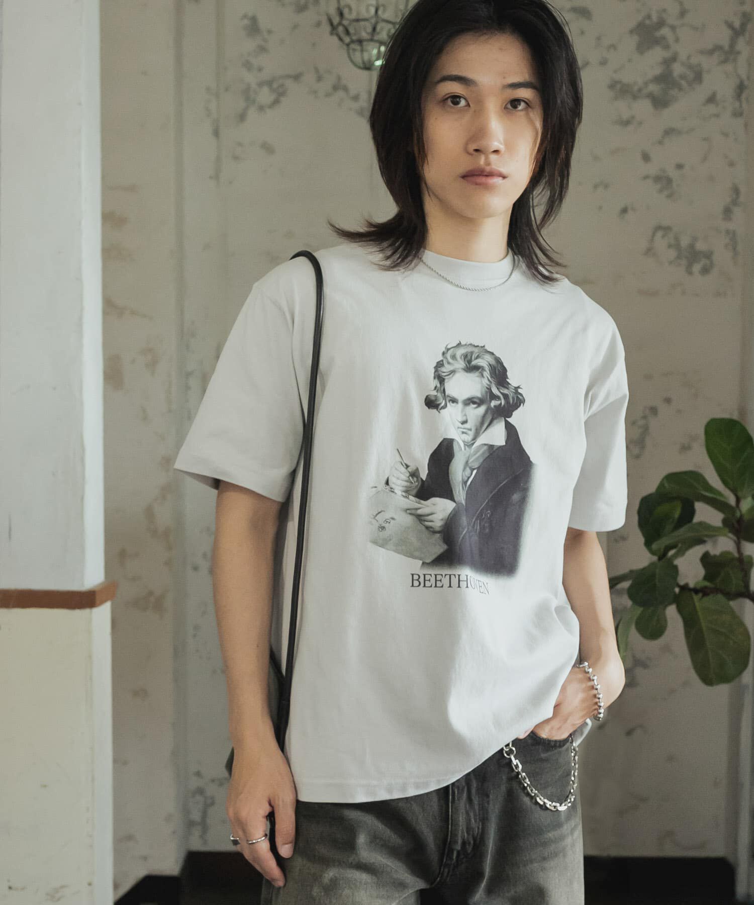 SENSE OF PLACE by URBAN RESEARCH「ヴィンテージライクTシャツ(ベートーヴェン)」|Tシャツ・カットソー|
