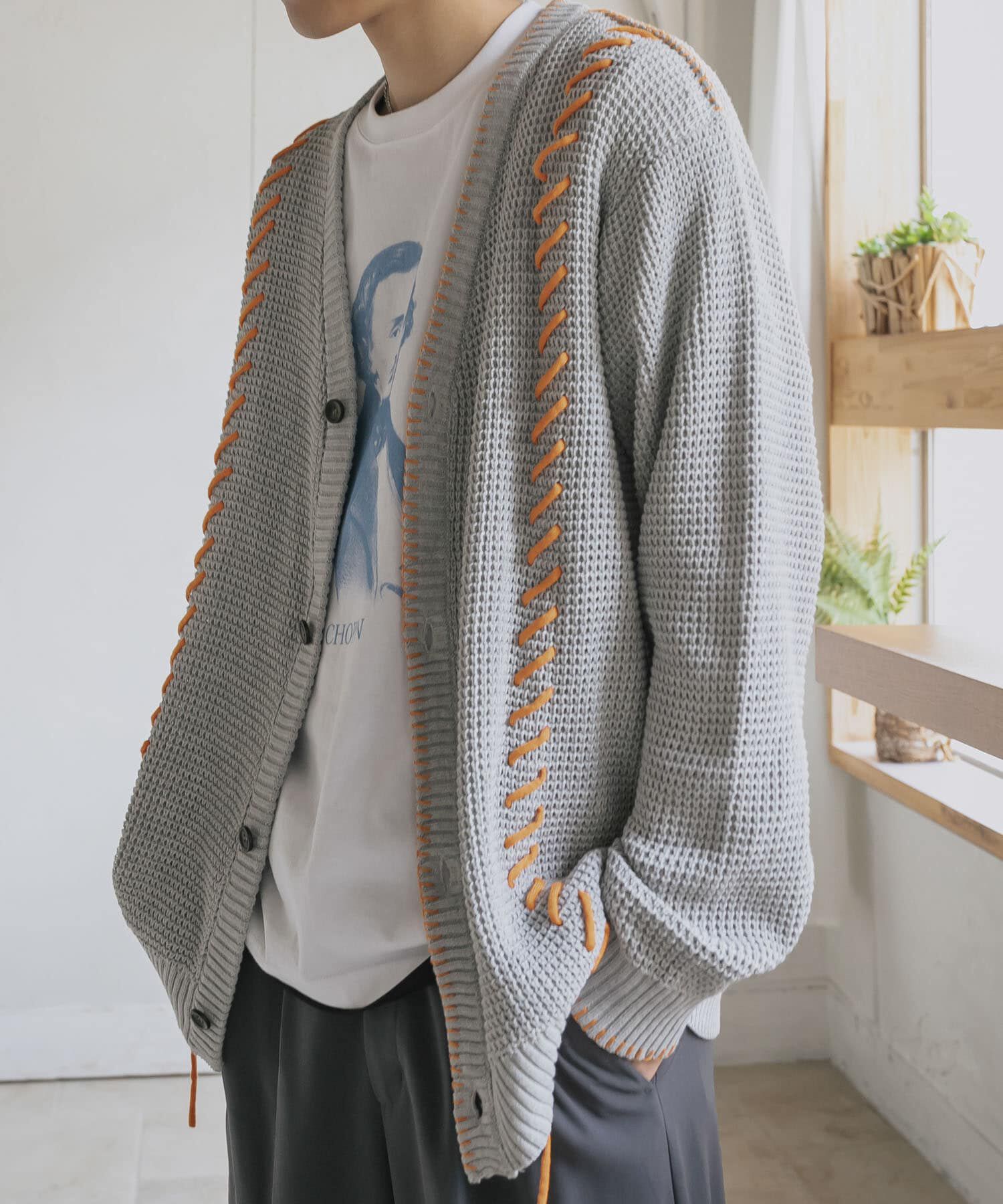 SENSE OF PLACE by URBAN RESEARCH「『ユニセックス』ブランケットステッチカーディガン」|カーディガン|