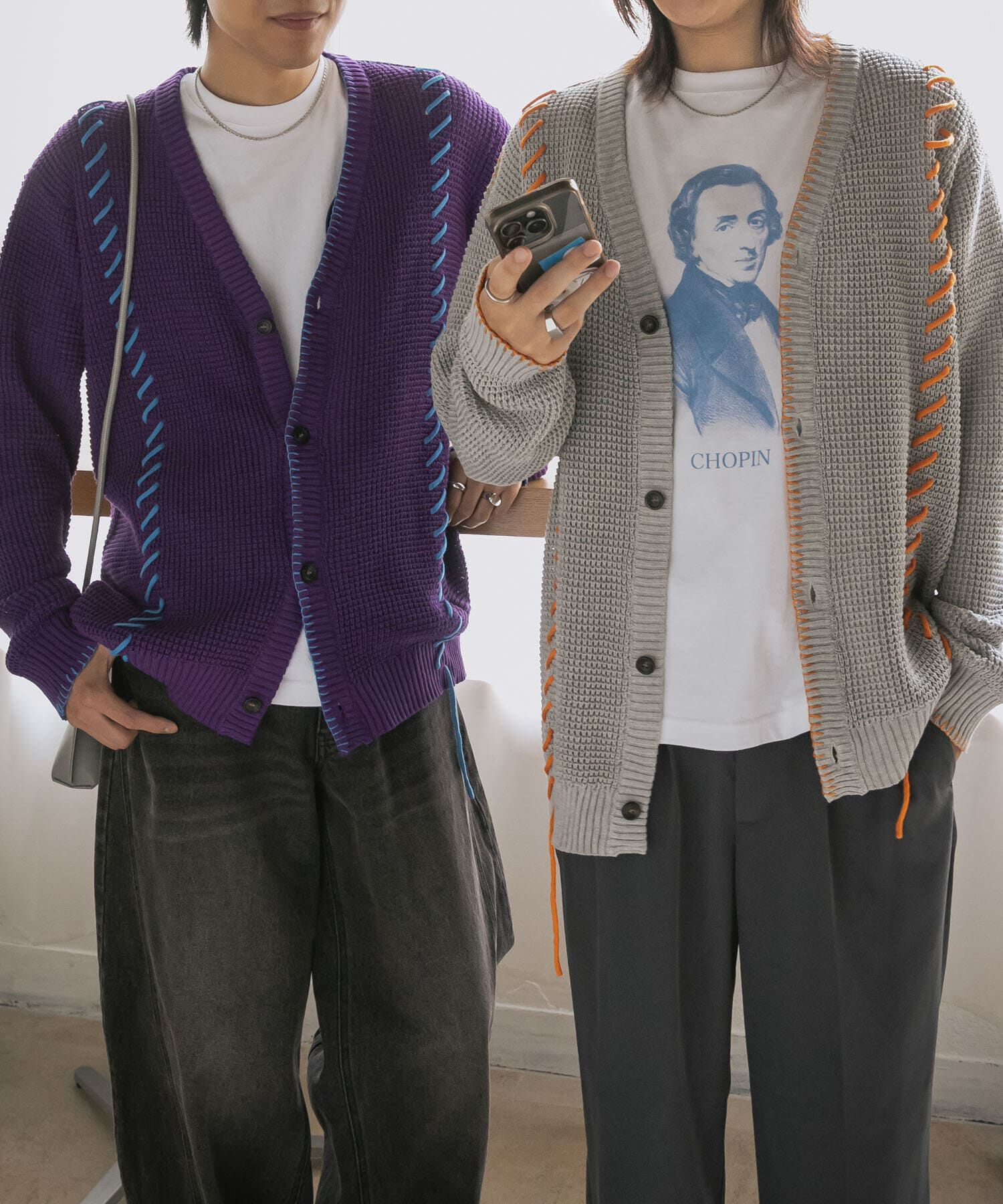 SENSE OF PLACE by URBAN RESEARCH「『ユニセックス』ブランケットステッチカーディガン」|カーディガン|