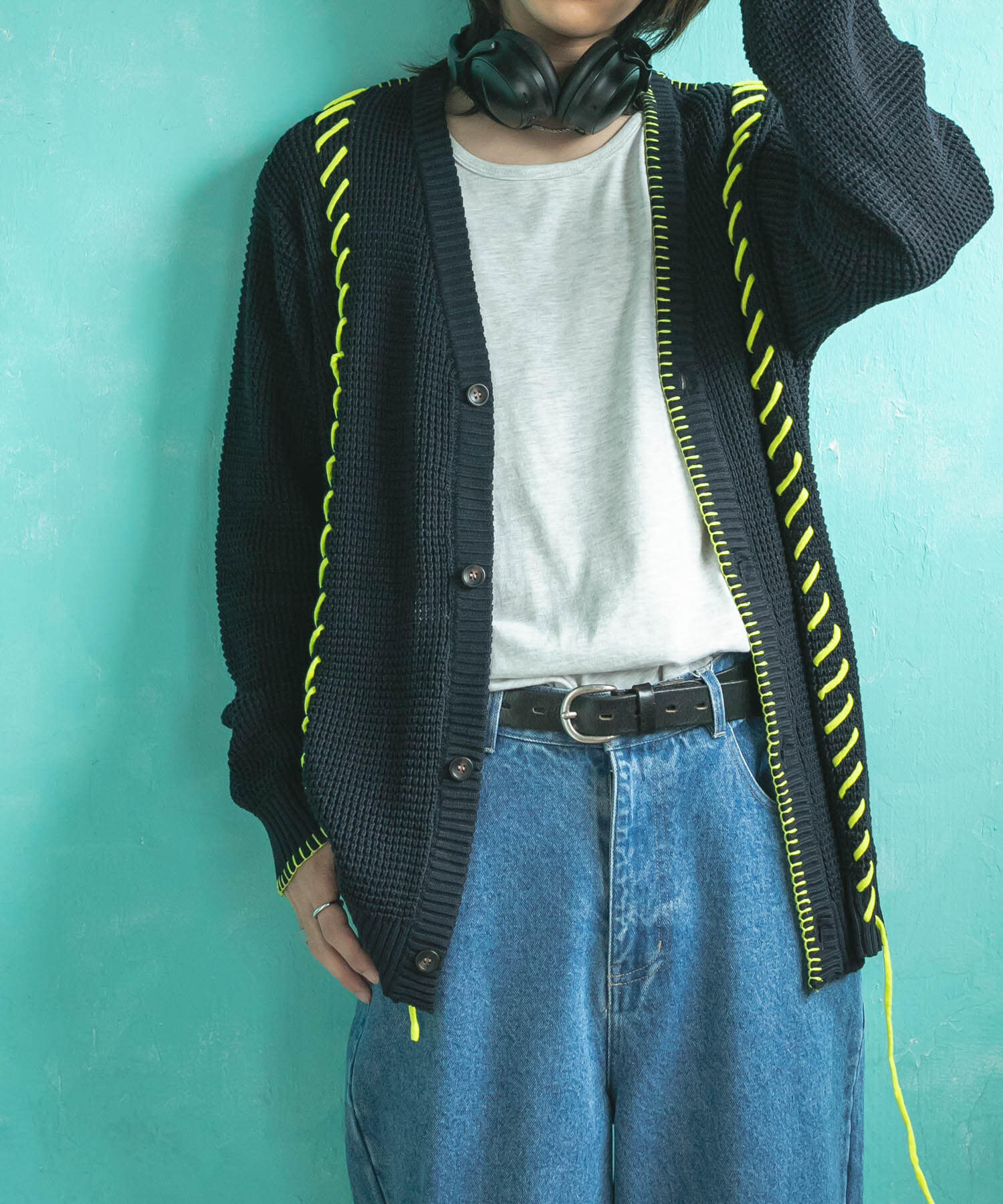 SENSE OF PLACE by URBAN RESEARCH「『ユニセックス』ブランケットステッチカーディガン」|カーディガン|