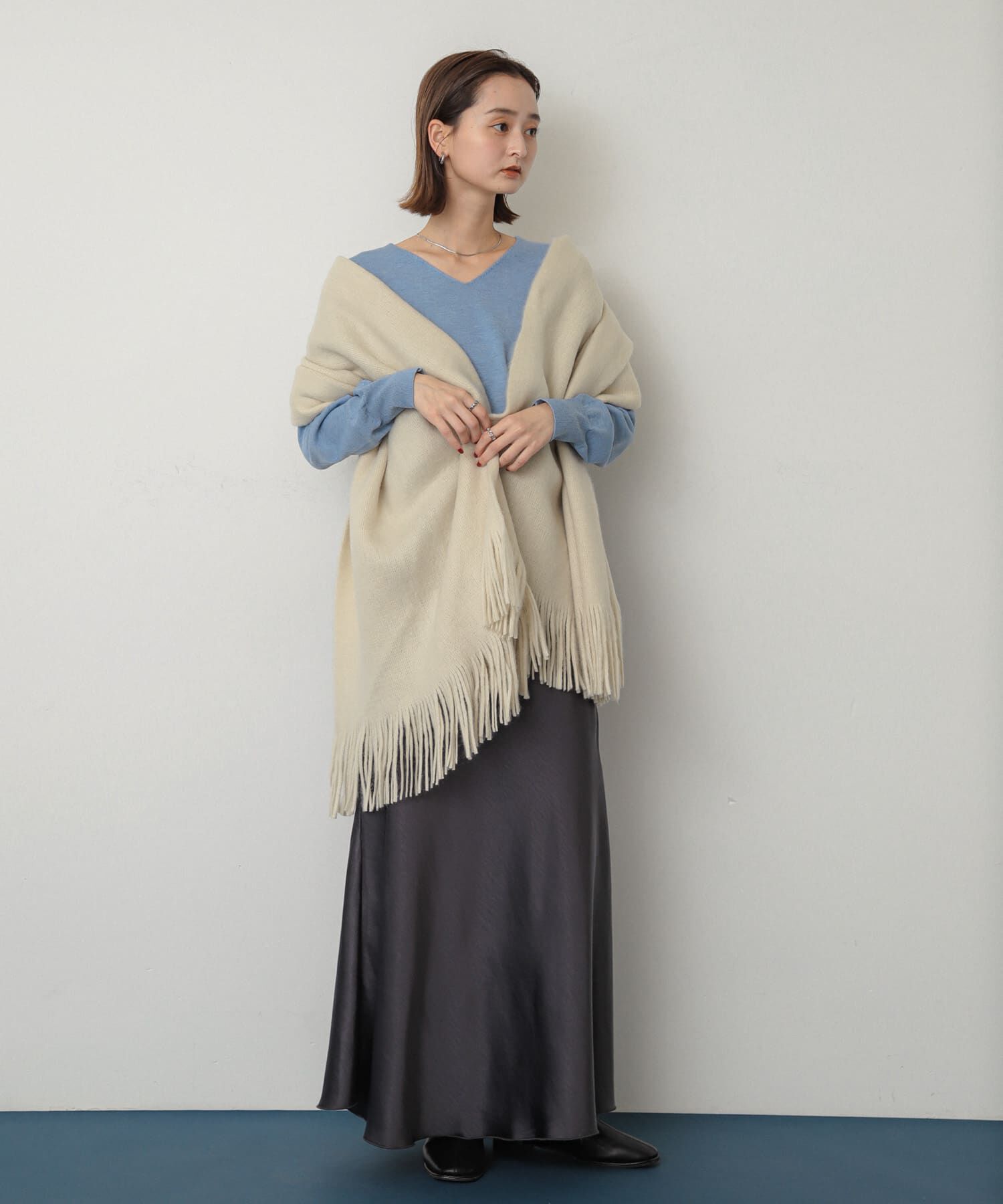 SENSE OF PLACE by URBAN RESEARCH「ニットフリンジストール」|ストール|