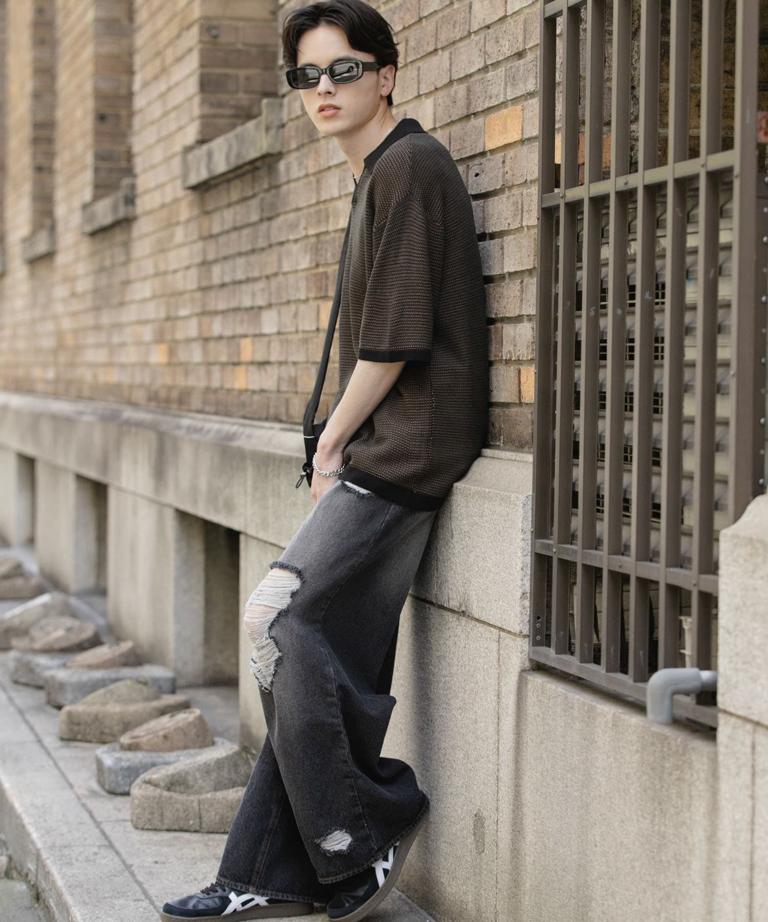 SENSE OF PLACE by URBAN RESEARCH「『ユニセックス』『洗濯可』ミックススキッパーニット」|ニット・セーター|