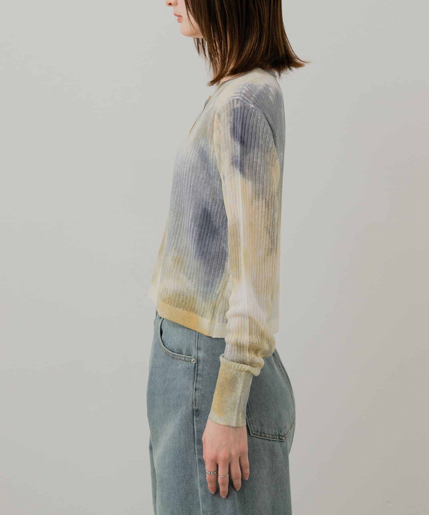 SENSE OF PLACE by URBAN RESEARCH「シアープリントクロップドカーディガン」|カーディガン|