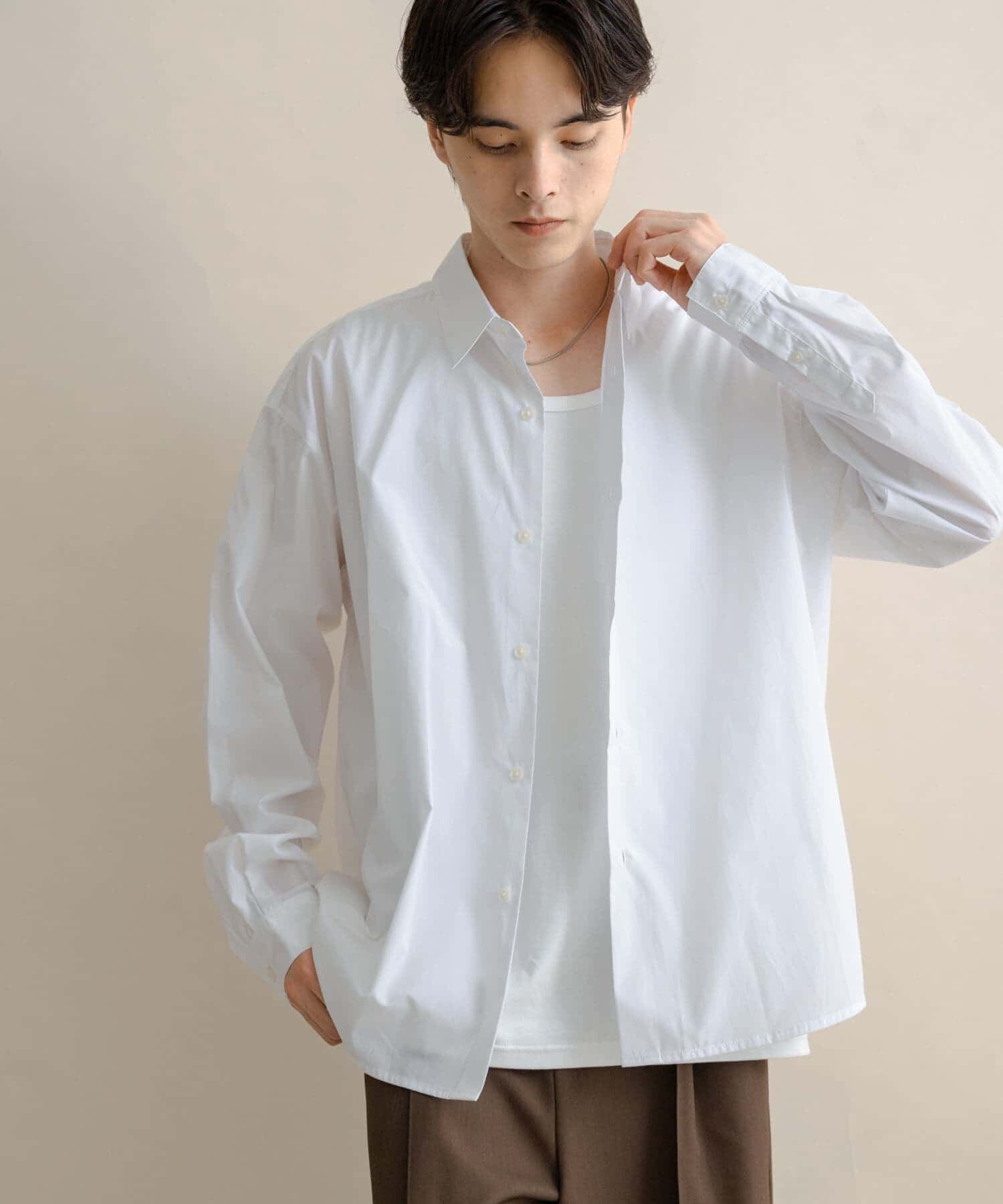 SENSE OF PLACE by URBAN RESEARCH「『WEB/一部店舗限定』コンフォートレギュラーカラーシャツ」|シャツ・ブラウス|