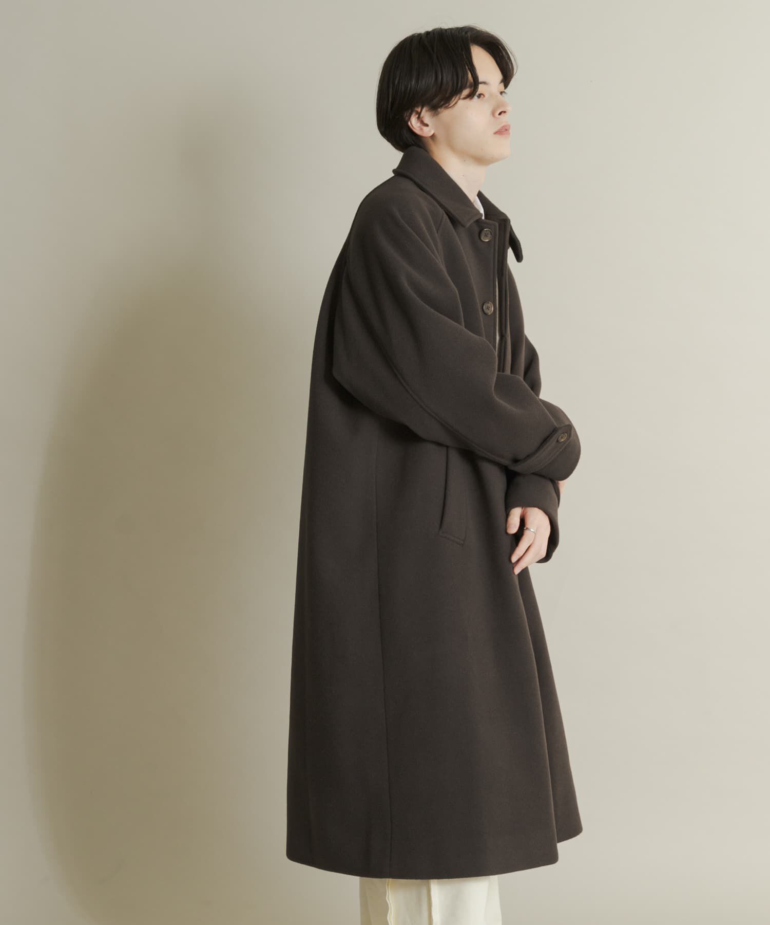 SENSE OF PLACE by URBAN RESEARCH「『ユニセックス』バルマカーンルーズコート」|ノーカラーコート|