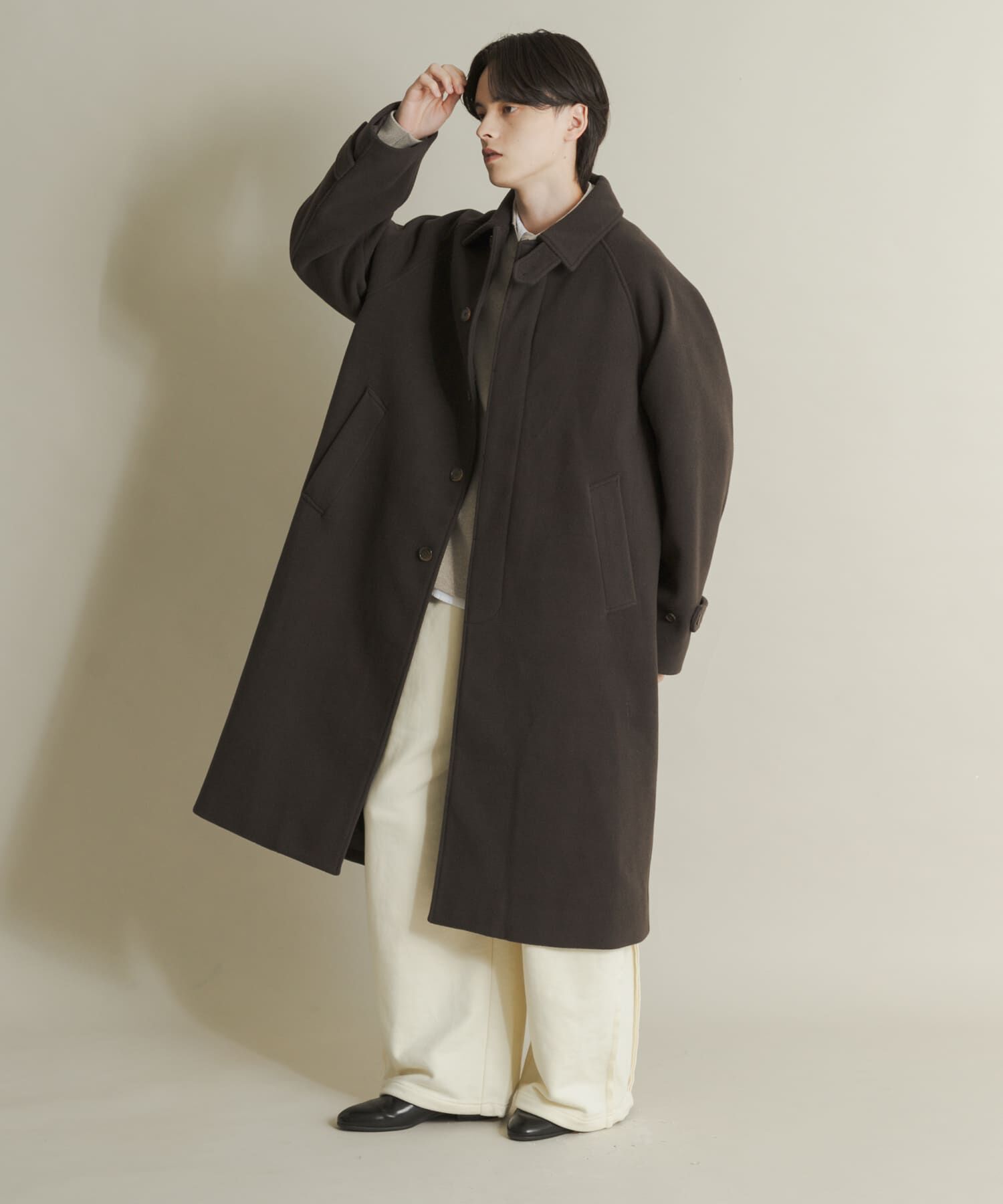 SENSE OF PLACE by URBAN RESEARCH「『ユニセックス』バルマカーンルーズコート」|ノーカラーコート|