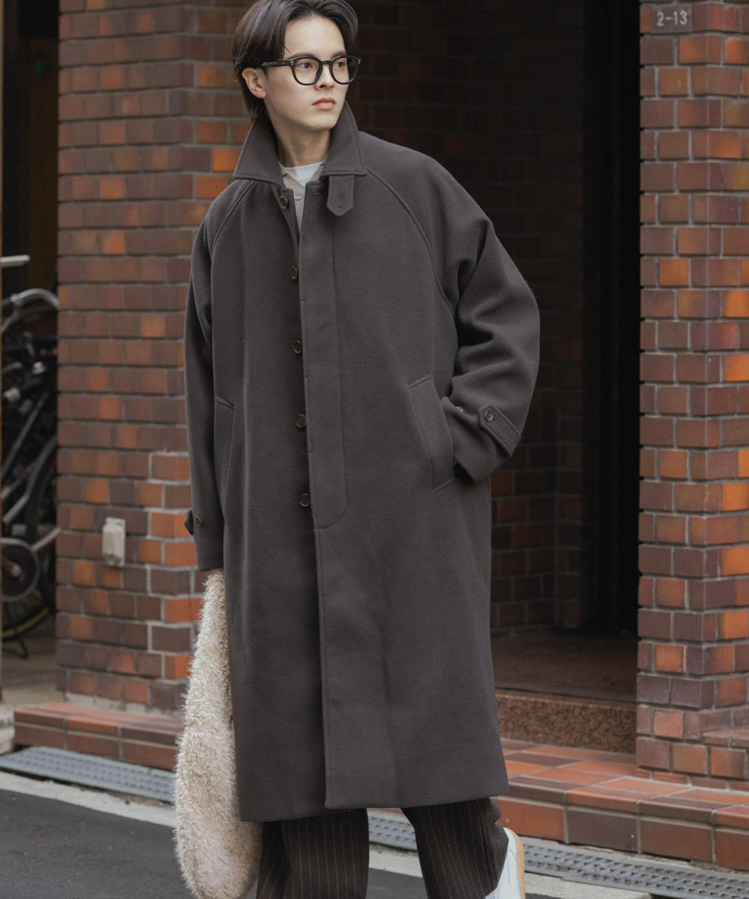 SENSE OF PLACE by URBAN RESEARCH「『ユニセックス』バルマカーンルーズコート」|ノーカラーコート|