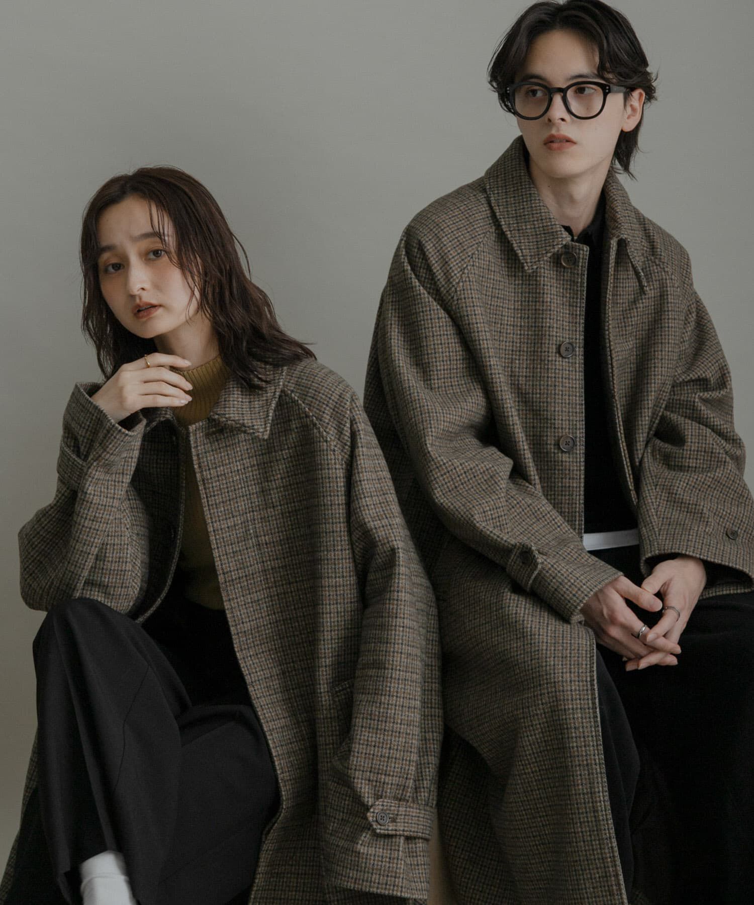 SENSE OF PLACE by URBAN RESEARCH「『ユニセックス』バルマカーンルーズコート」|ノーカラーコート|ブラウン系その他