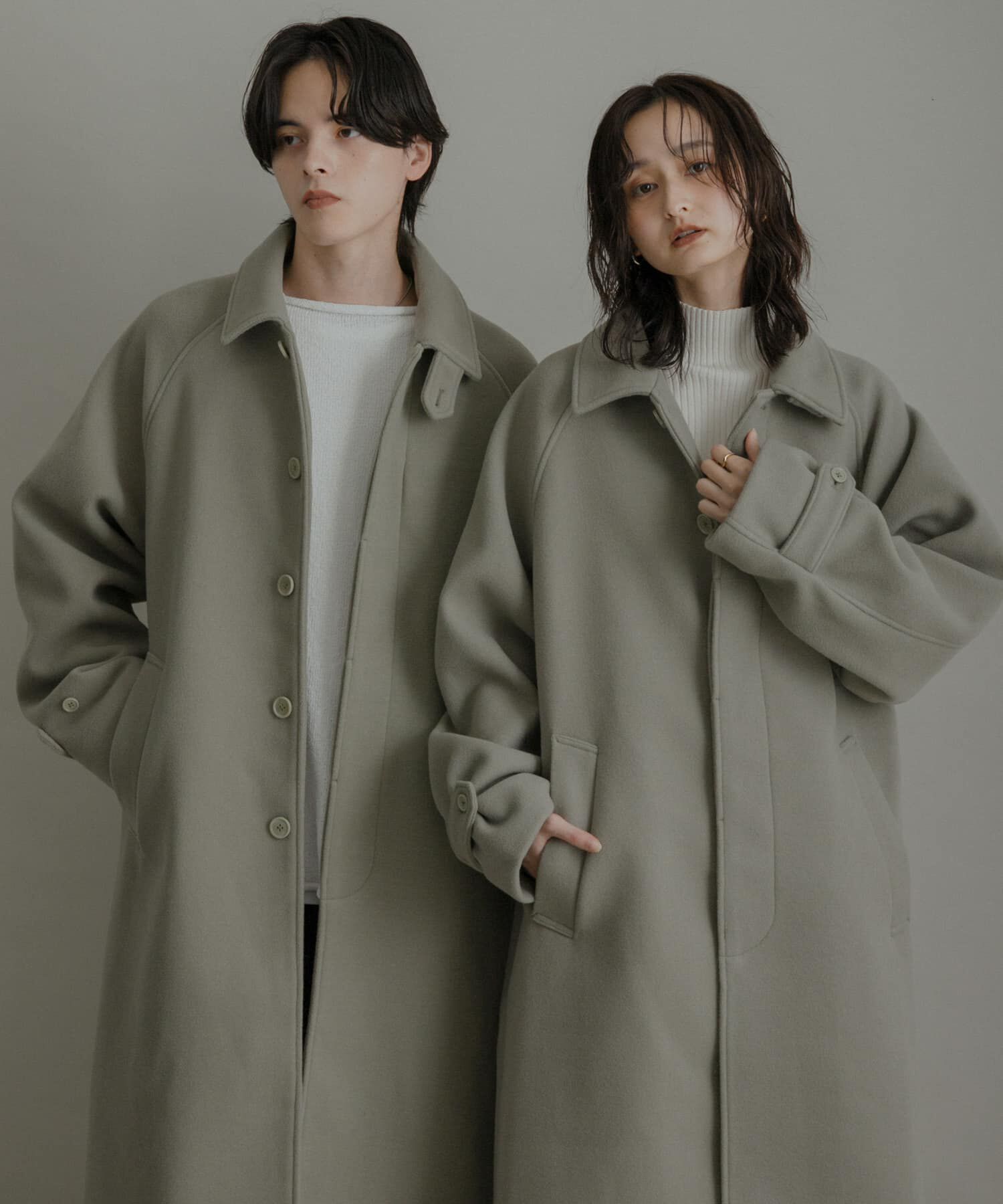 SENSE OF PLACE by URBAN RESEARCH「『ユニセックス』バルマカーンルーズコート」|ノーカラーコート|