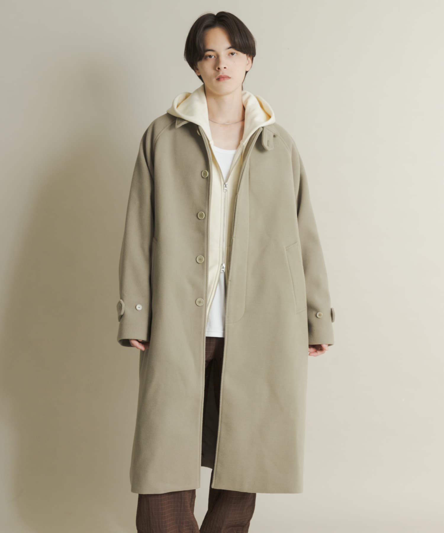 SENSE OF PLACE by URBAN RESEARCH「『ユニセックス』バルマカーンルーズコート」|ノーカラーコート|