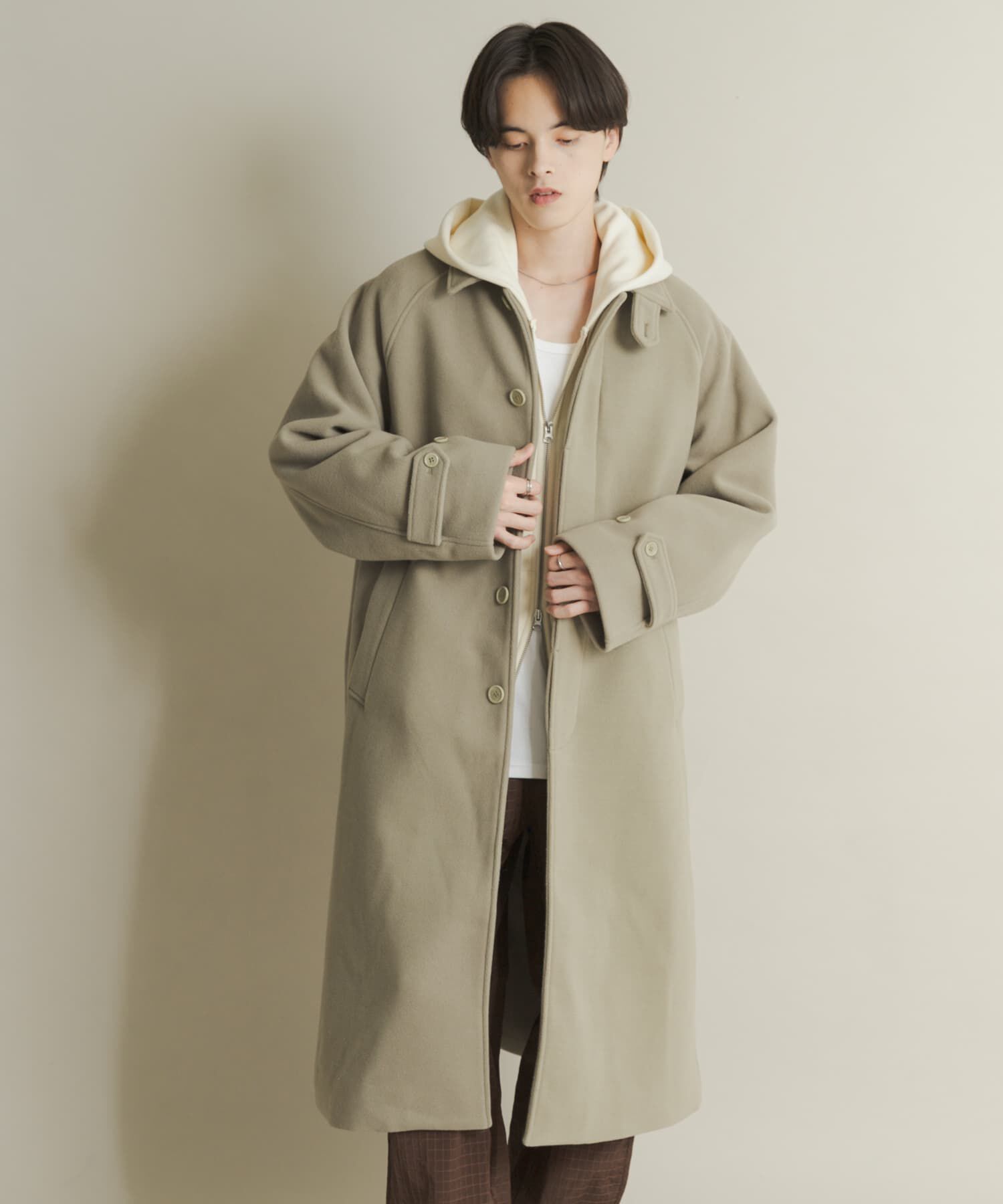 SENSE OF PLACE by URBAN RESEARCH「『ユニセックス』バルマカーンルーズコート」|ノーカラーコート|