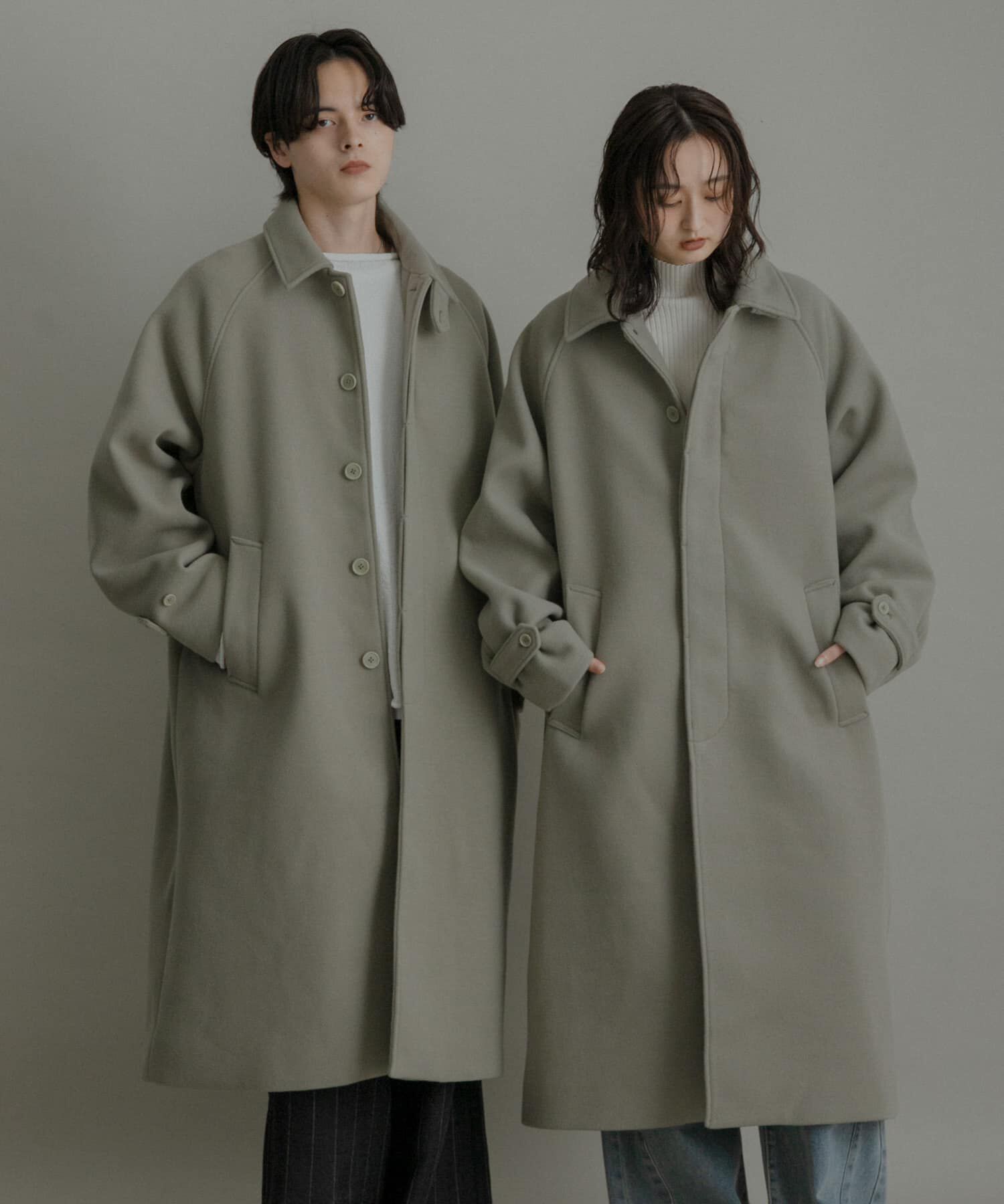 SENSE OF PLACE by URBAN RESEARCH「『ユニセックス』バルマカーンルーズコート」|ノーカラーコート|