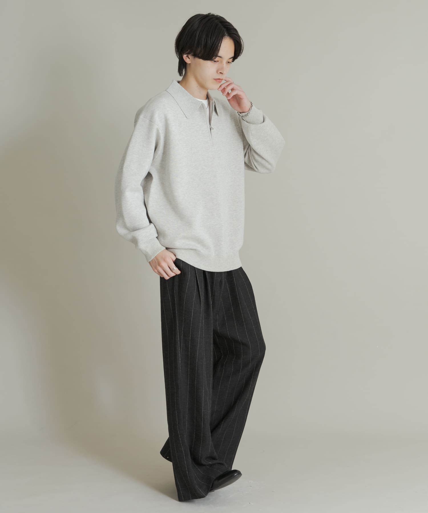 SENSE OF PLACE by URBAN RESEARCH「『ユニセックス』スウェットライクハーフジップニット」|ニット・セーター|