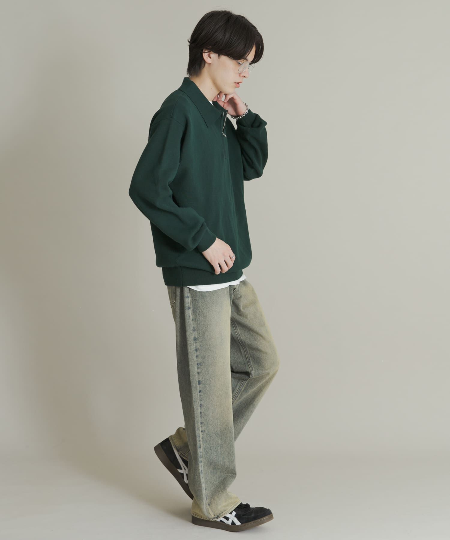 SENSE OF PLACE by URBAN RESEARCH「『ユニセックス』スウェットライクハーフジップニット」|ニット・セーター|