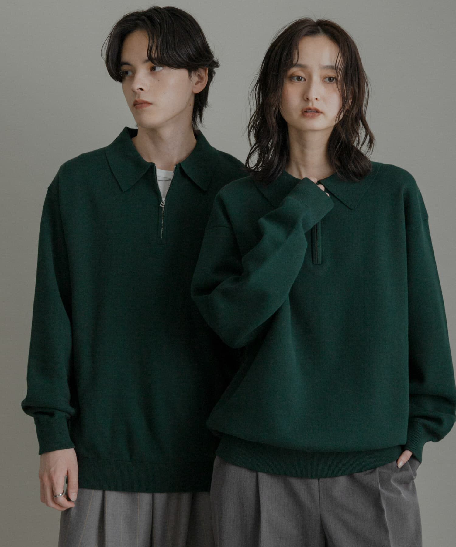 SENSE OF PLACE by URBAN RESEARCH「『ユニセックス』スウェットライクハーフジップニット」|ニット・セーター|