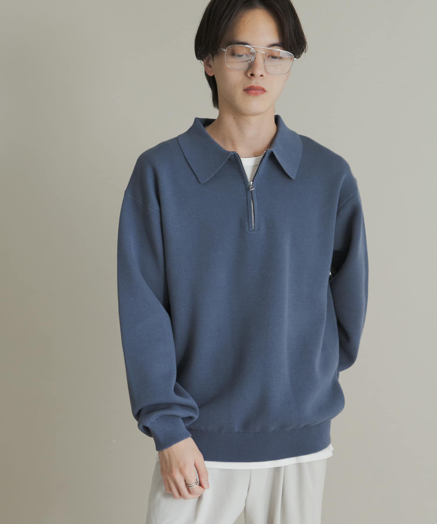 SENSE OF PLACE by URBAN RESEARCH「『ユニセックス』スウェットライクハーフジップニット」|ニット・セーター|