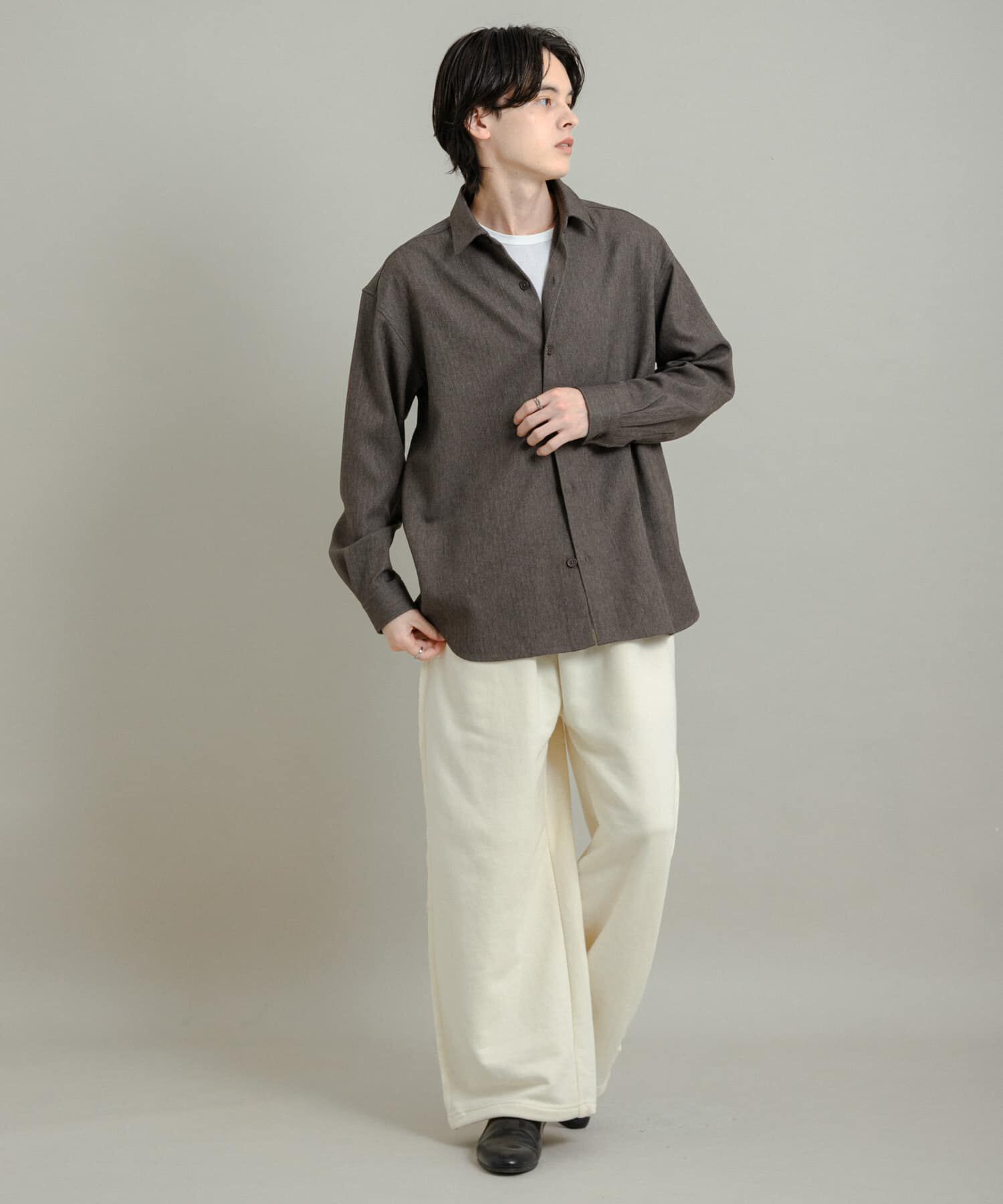 SENSE OF PLACE by URBAN RESEARCH「『UR TECH』ヘリンボーンレギュラーカラーシャツ」|シャツ・ブラウス|