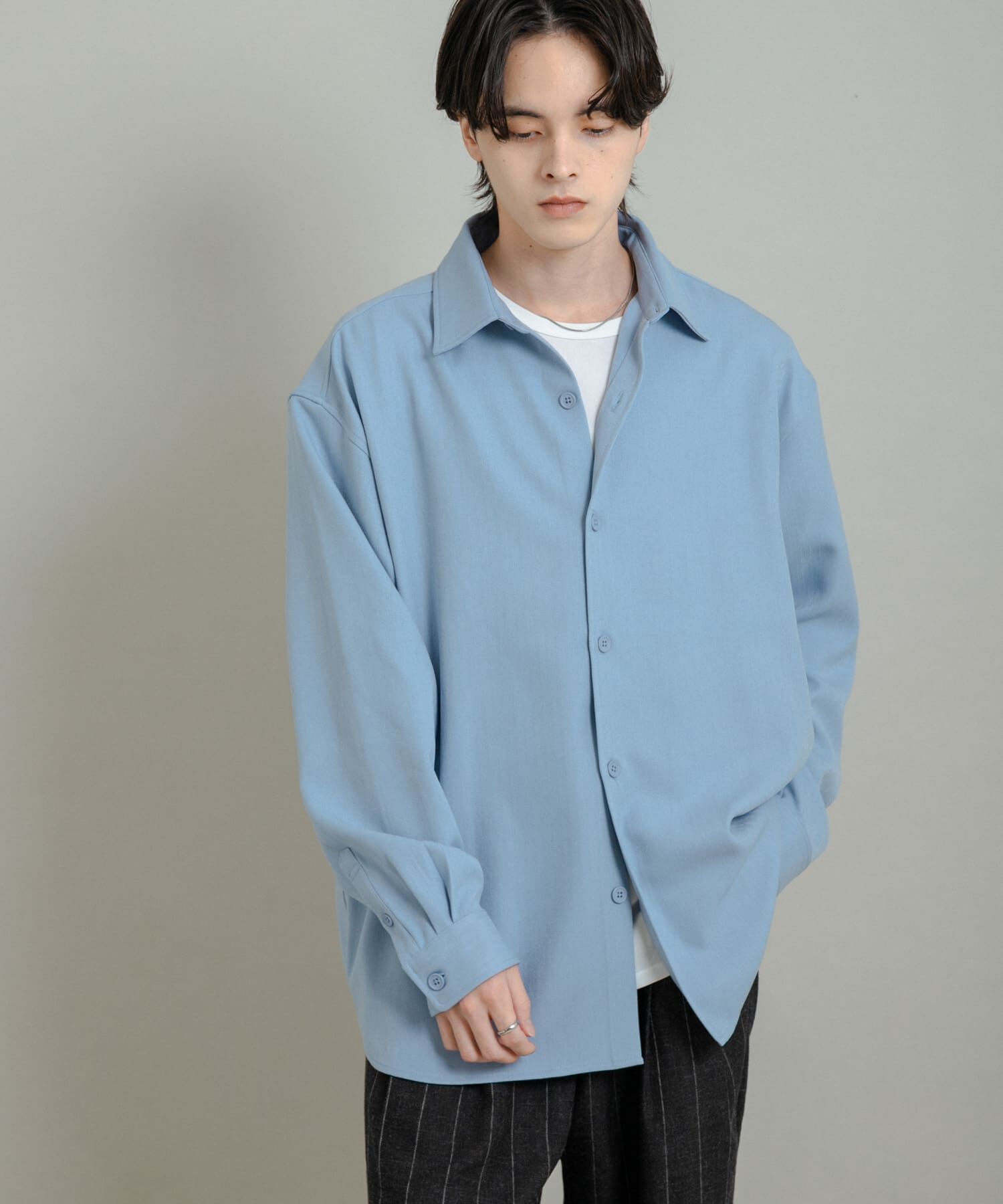 SENSE OF PLACE by URBAN RESEARCH「『UR TECH』ヘリンボーンレギュラーカラーシャツ」|シャツ・ブラウス|