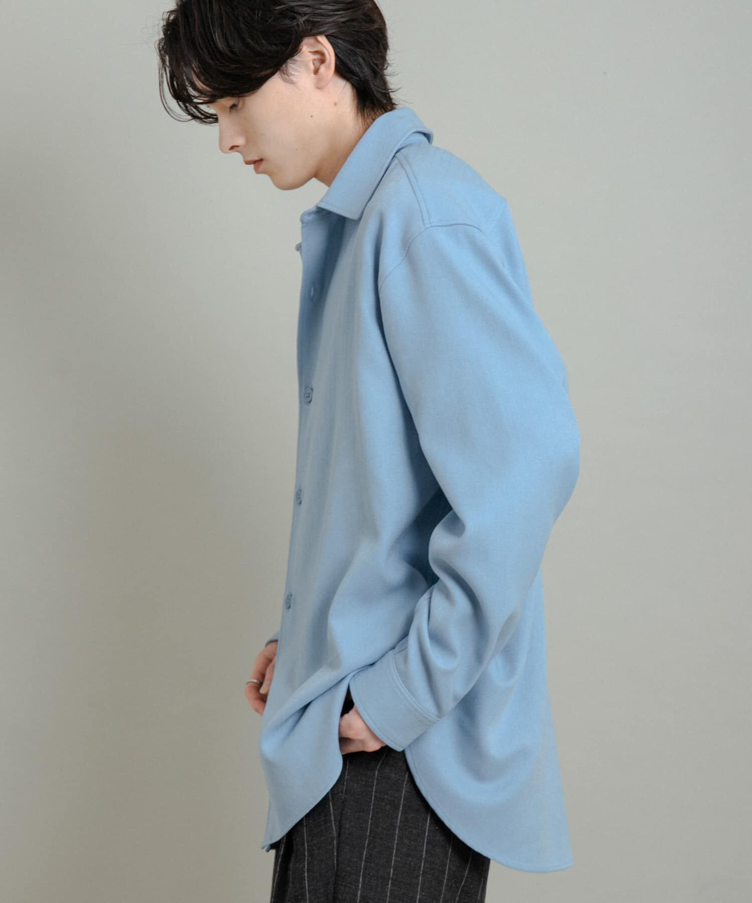 SENSE OF PLACE by URBAN RESEARCH「『UR TECH』ヘリンボーンレギュラーカラーシャツ」|シャツ・ブラウス|