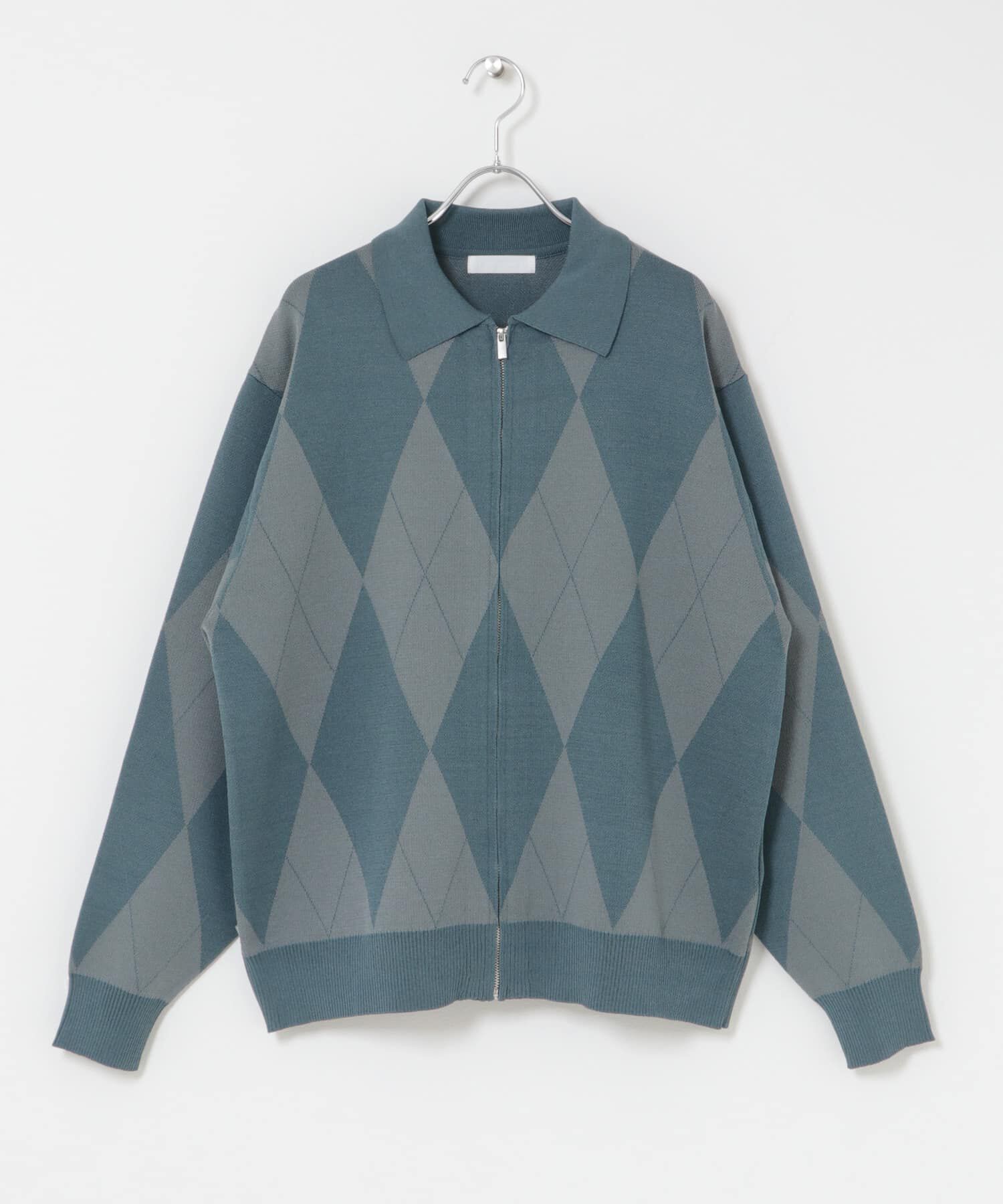 SENSE OF PLACE by URBAN RESEARCH「『洗濯可』アーガイルジップニットカーディガン」|カーディガン|