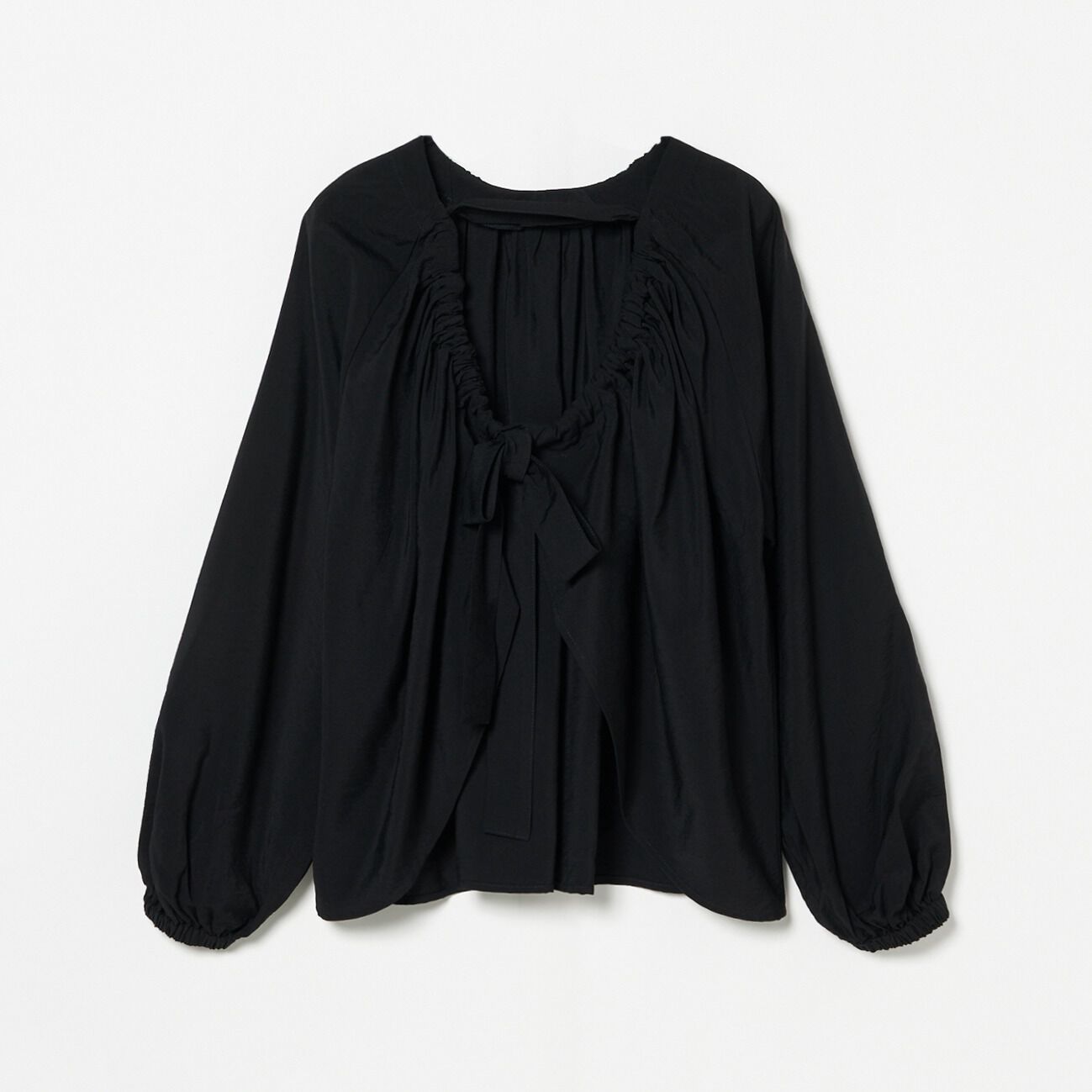 HELIOPOLE「HELIOPOLE RAYON POPLIN BACK GATHER BL」|シャツ・ブラウス|