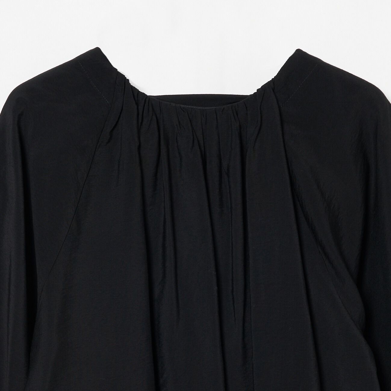 HELIOPOLE「HELIOPOLE RAYON POPLIN BACK GATHER BL」|シャツ・ブラウス|