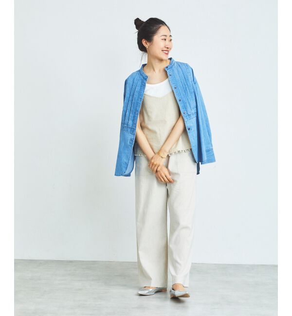 le.coeur blanc「《手洗い可能》パールツキキャミブラウス」|シャツ・ブラウス|