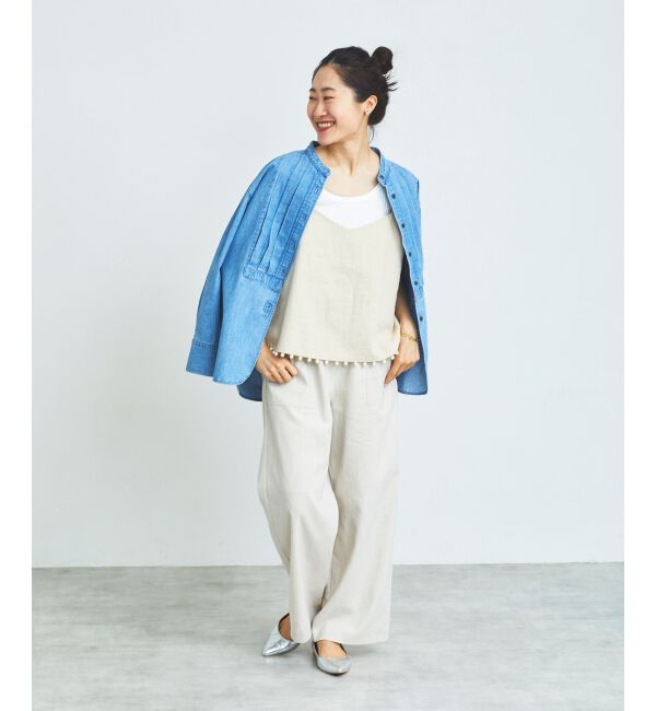 le.coeur blanc「《手洗い可能》パールツキキャミブラウス」|シャツ・ブラウス|