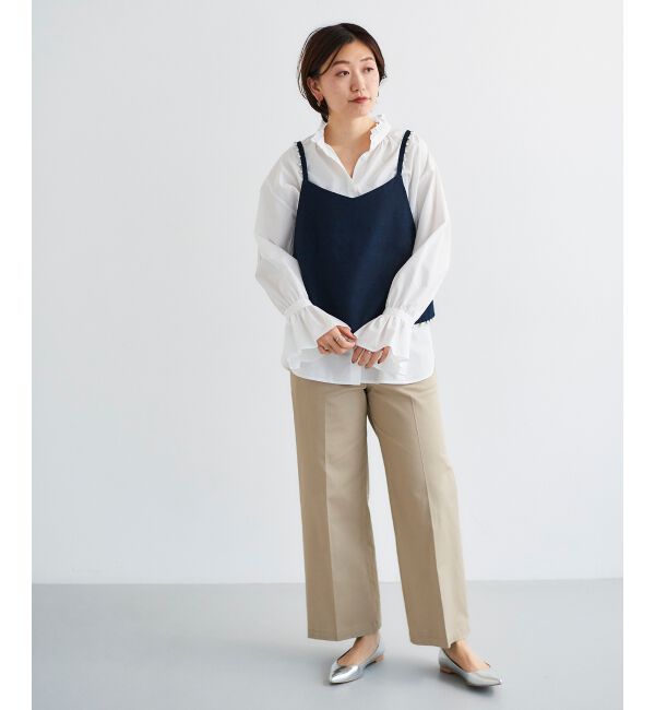 le.coeur blanc「《手洗い可能》パールツキキャミブラウス」|シャツ・ブラウス|