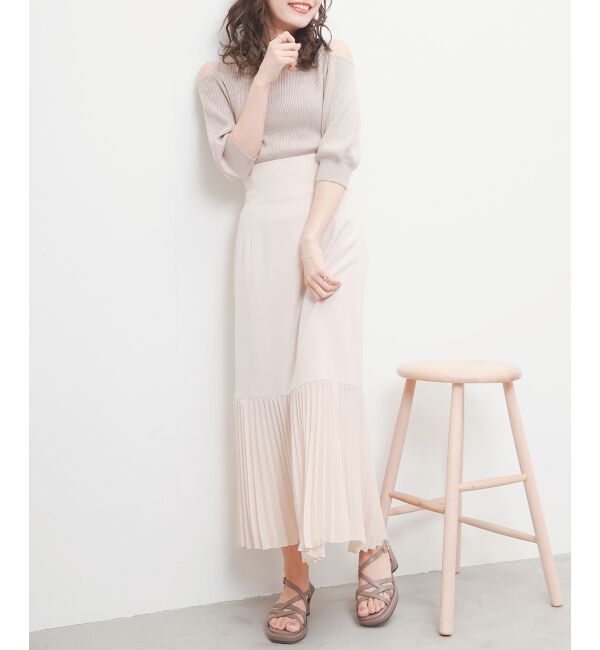  「肩あきラメニット」|ニット・セーター|