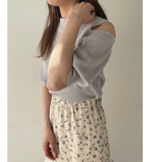  「肩あきラメニット」|ニット・セーター|