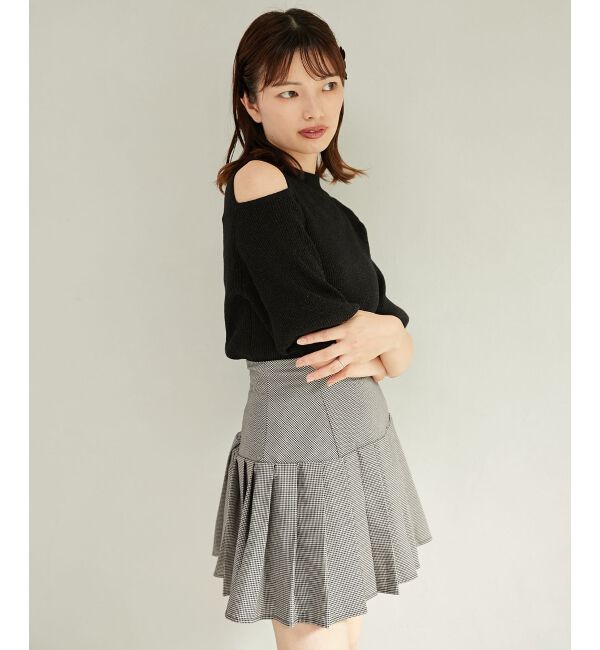  「肩あきラメニット」|ニット・セーター|