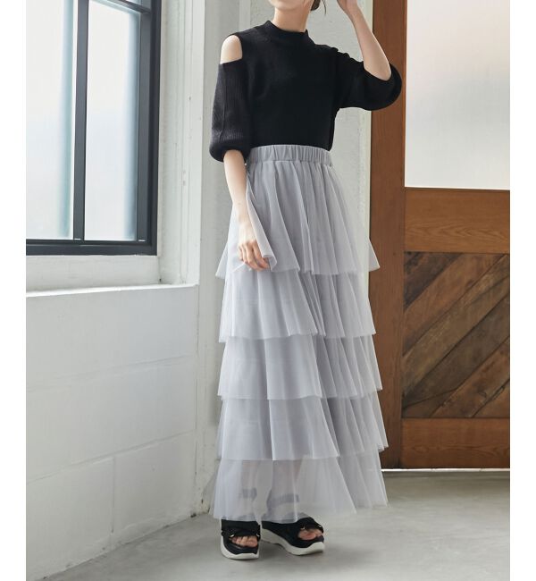  「肩あきラメニット」|ニット・セーター|