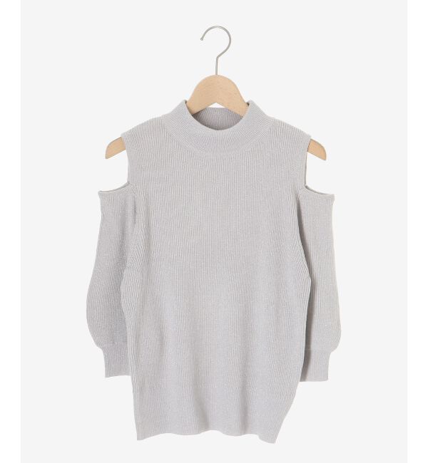  「肩あきラメニット」|ニット・セーター|