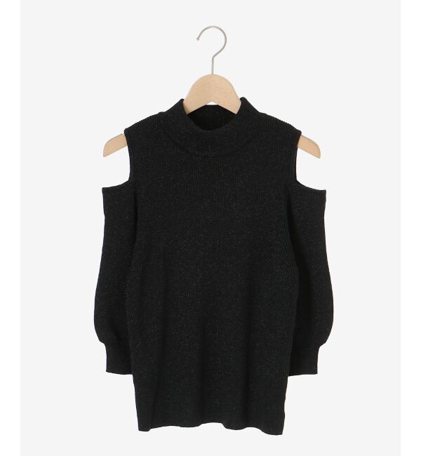  「肩あきラメニット」|ニット・セーター|