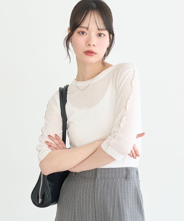 earth music&ecology「ハイショクメロートップス」|Tシャツ・カットソー|Off White