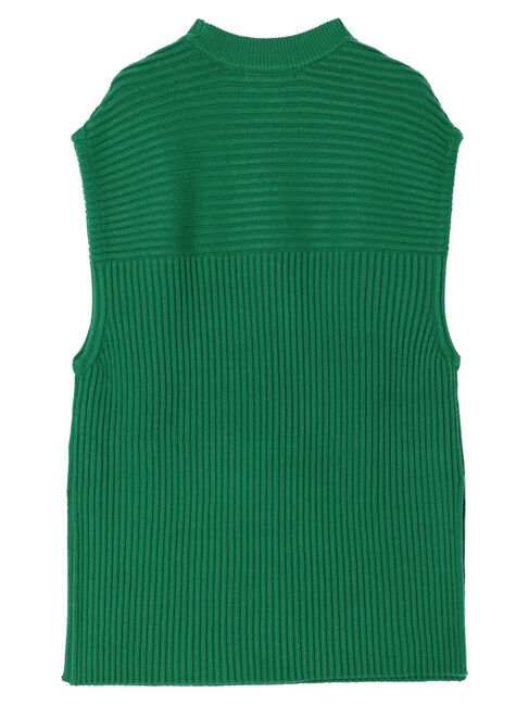  「パチパチしにくいリブ編み違いニットベスト」|ベスト・ジレ|