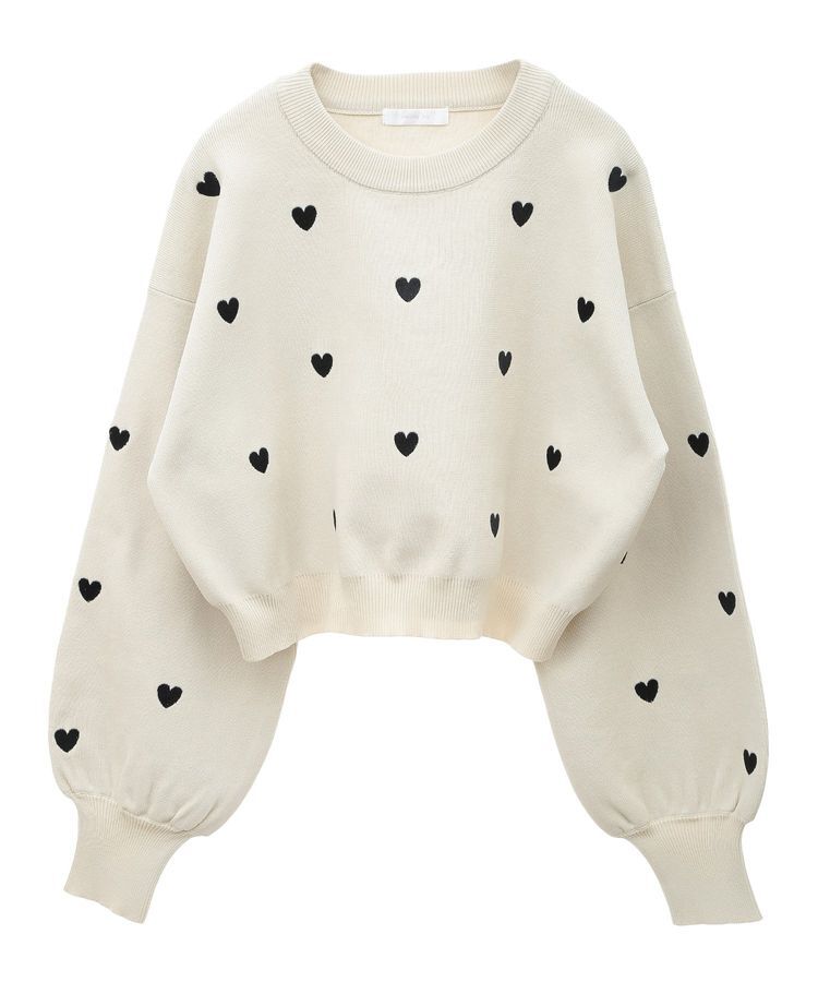 Green Parks「・swing by ハート刺繍ニット」|ニット・セーター|