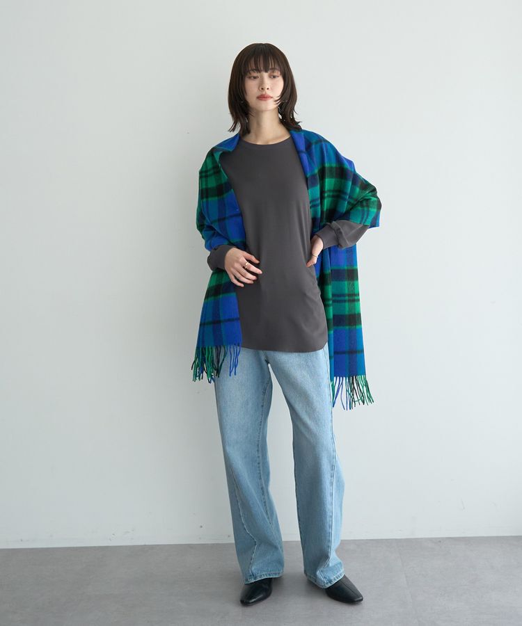YECCA VECCA「ウールチェック柄ストール」|ストール|