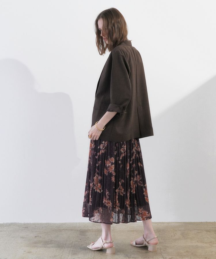 YECCA VECCA「マシンウォッシャブルリネンライクジャケット」|テーラードジャケット|