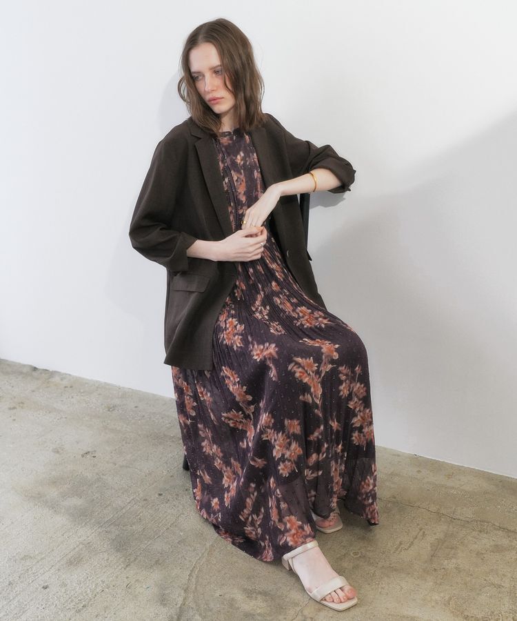 YECCA VECCA「マシンウォッシャブルリネンライクジャケット」|テーラードジャケット|