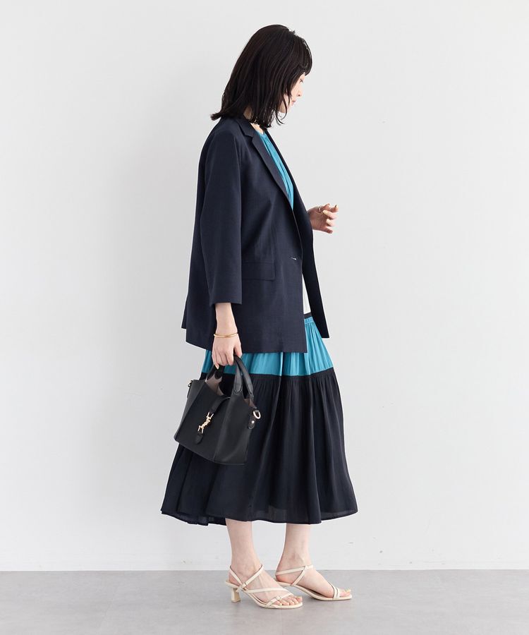 YECCA VECCA「マシンウォッシャブルリネンライクジャケット」|テーラードジャケット|