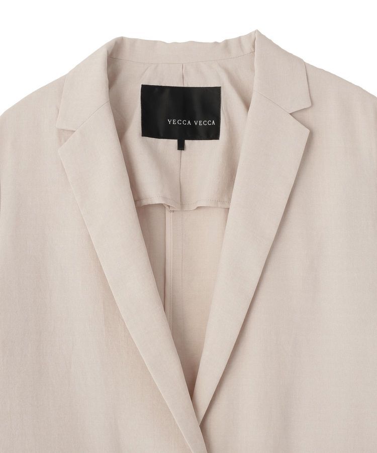 YECCA VECCA「マシンウォッシャブルリネンライクジャケット」|テーラードジャケット|