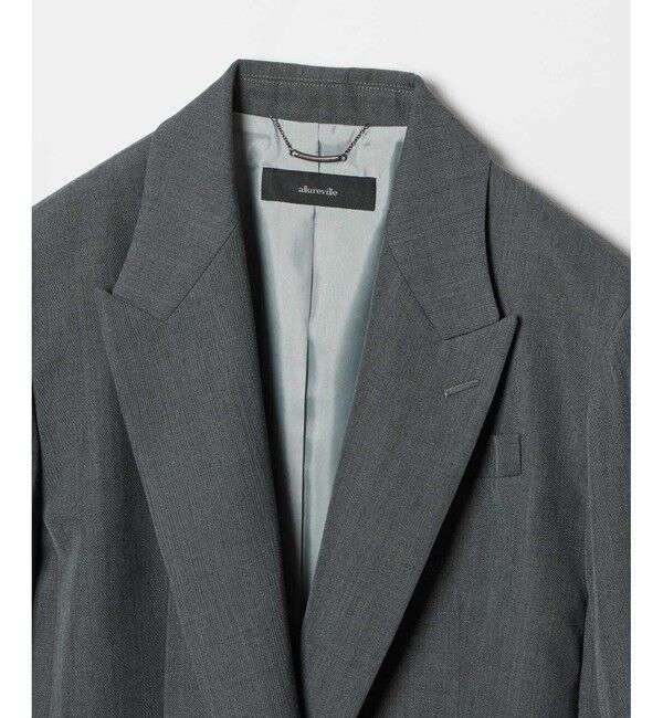 allureville「ビスコースウールボタンレスジャケット」|テーラードジャケット|